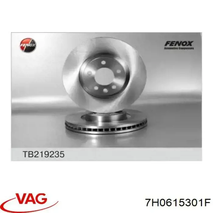 Disco de freno delantero VAG 7H0615301F
