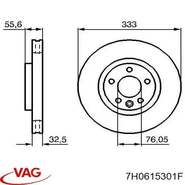 Frenos delanteros VAG 7H0615301F precio, desde 74,85 EUR