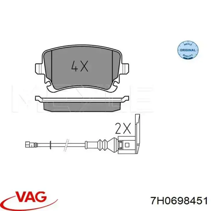 Pastillas traseras VAG 7H0698451