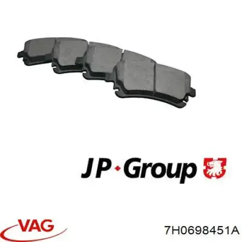 7H0698451A VAG Pastillas freno traseras