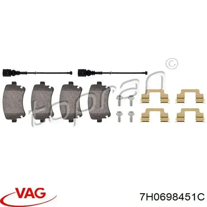 Pastillas traseras VAG 7H0698451C