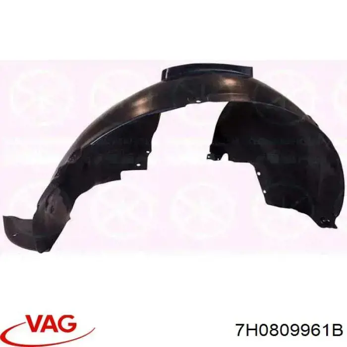 Comprar 7H0809961B VAG Guardalodos interior izquierdo, guardafango delantero