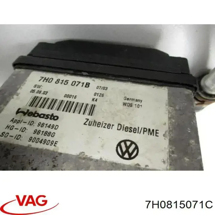 Calefactor autónomo VAG 7H0815071B precio, desde 91,22 EUR