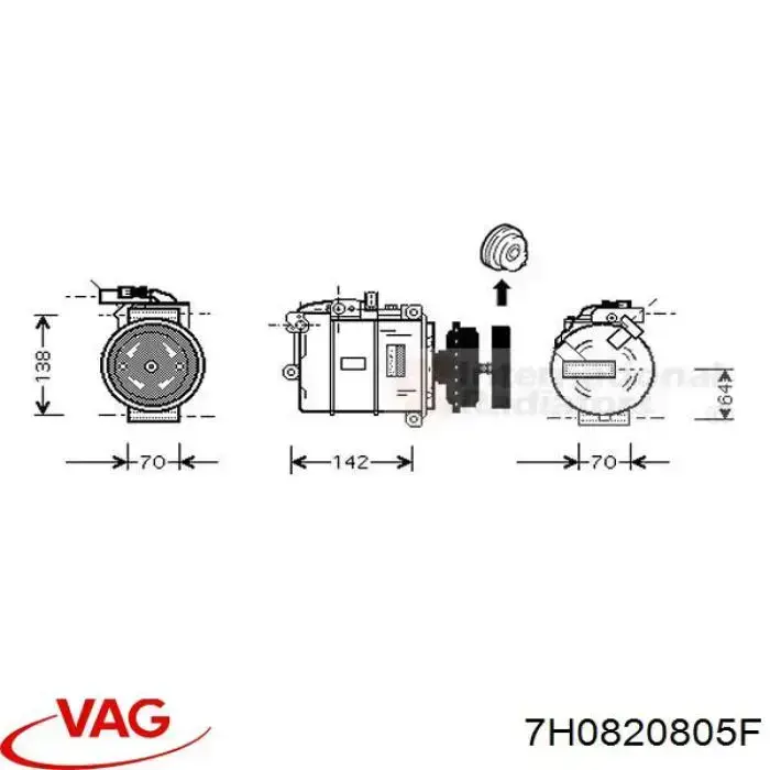 7H0820805F VAG compresor de aire acondicionado