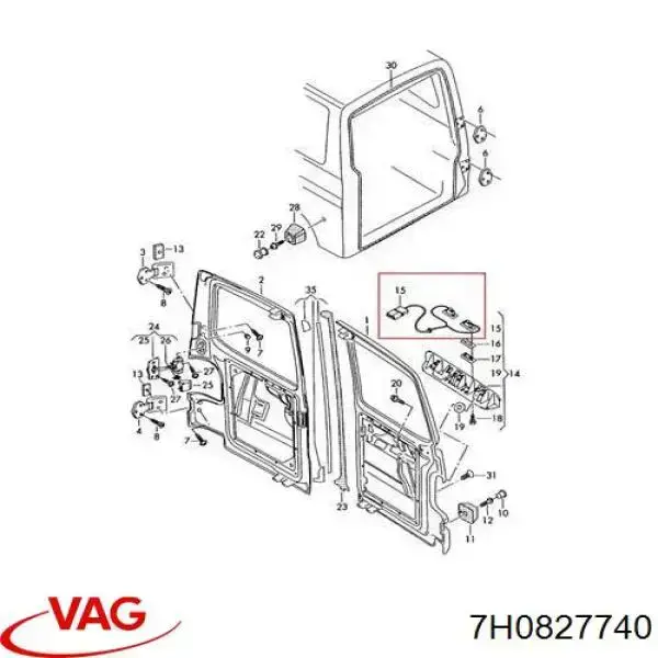 Carcasa de luz de matrícula VAG 7H0827740 precio, desde 22,17 EUR