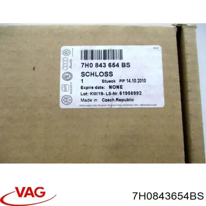 Cerradura de puerta lateral corrediza derecha VAG 7H0843654BS precio, desde 70,51 EUR