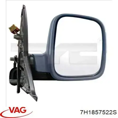 Cristal de espejo retrovisor derecho 7H1857522S VAG
