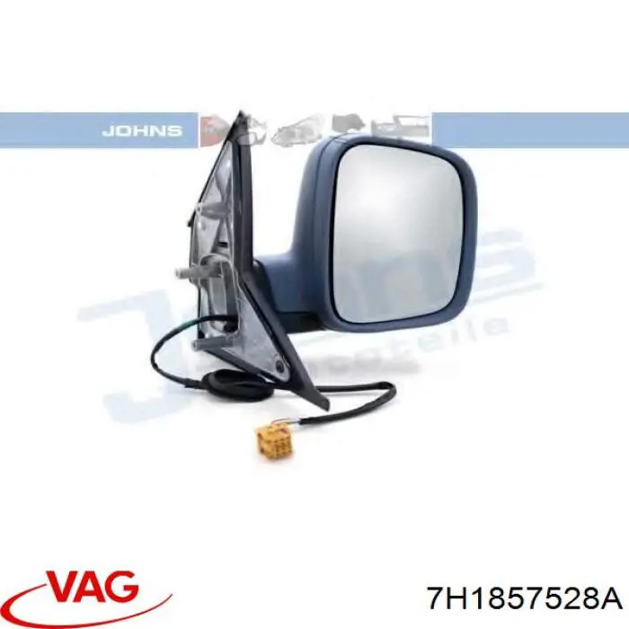 Cubierta de espejo retrovisor derecho VAG 7H1857528A