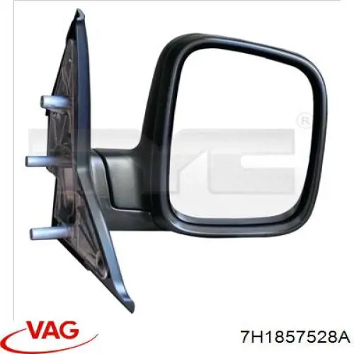 7H1857528A VAG Cubierta de espejo retrovisor derecho