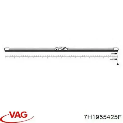 Escobilla del limpiaparabrisas del lado del conductor 7H1955425F VAG