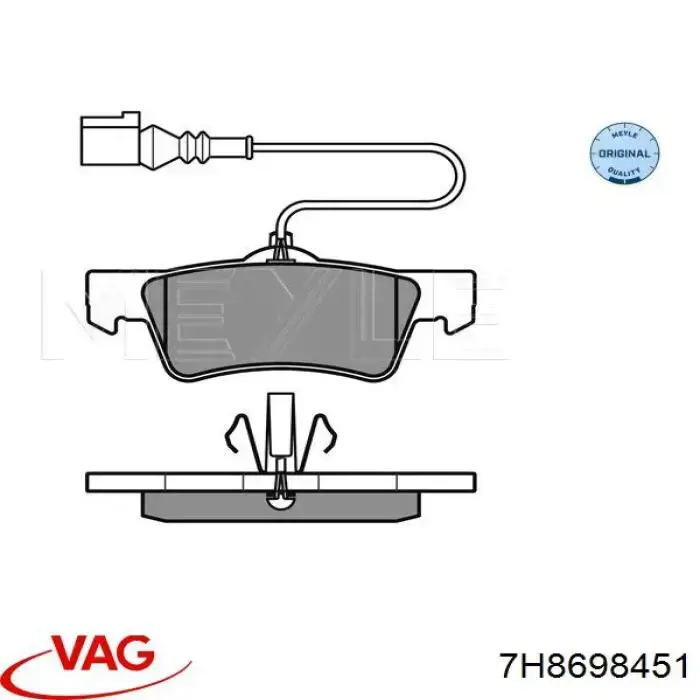 Pastillas traseras de freno VAG 7H8698451 precio, desde 51,20 EUR