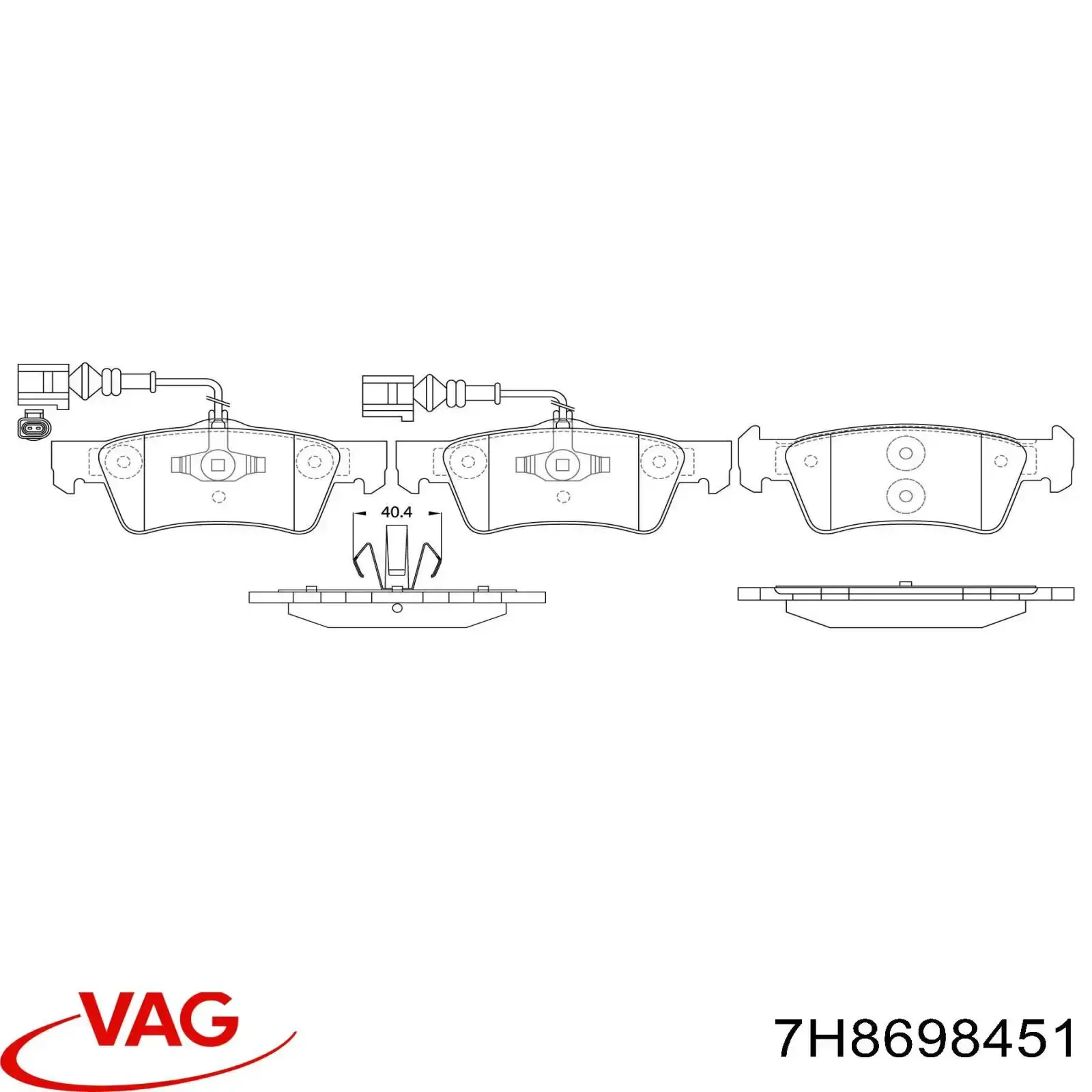 Comprar 7H8698451 VAG Pastillas de freno traseras