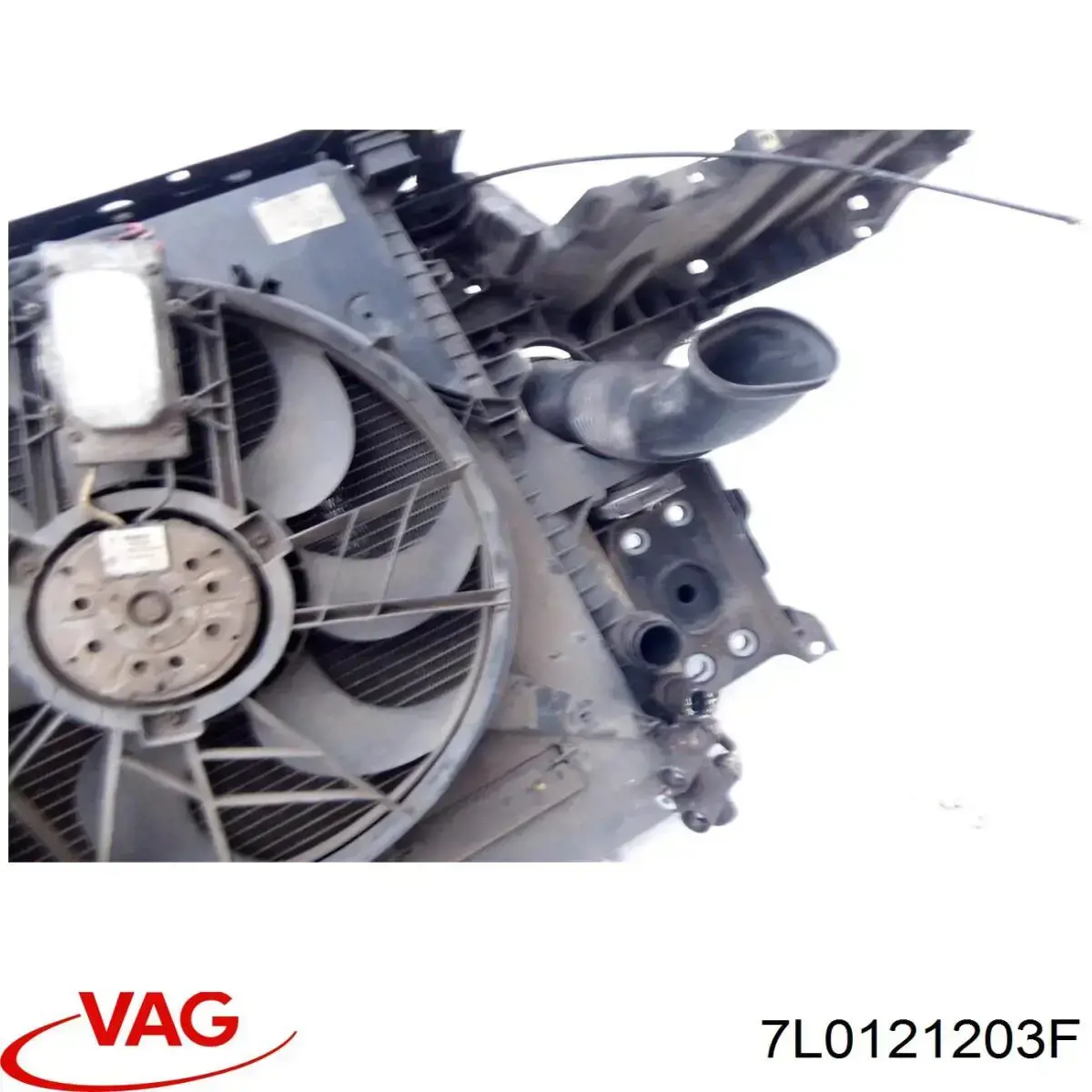 7L0121203F VAG difusor de radiador, ventilador de refrigeración, condensador del aire acondicionado, completo con motor y rodete