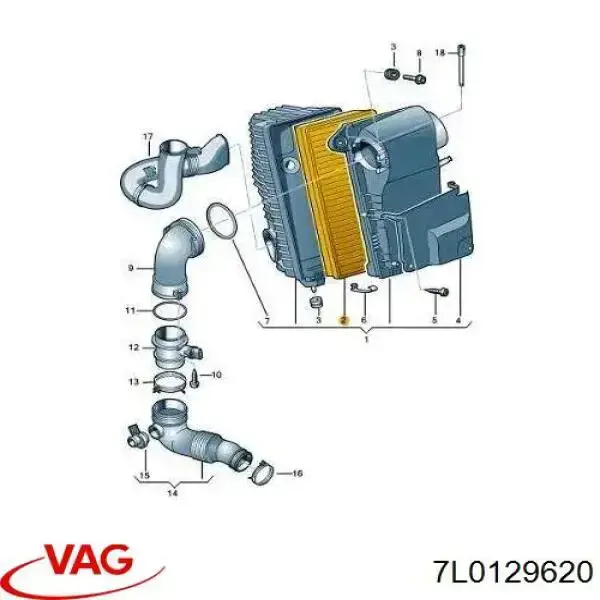 Filtro aire VAG 7L0129620