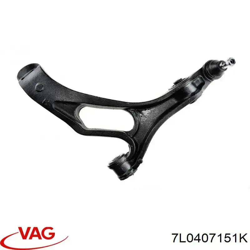 Brazo inferior izquierdo de la suspensión delantera VAG 7L0407151K