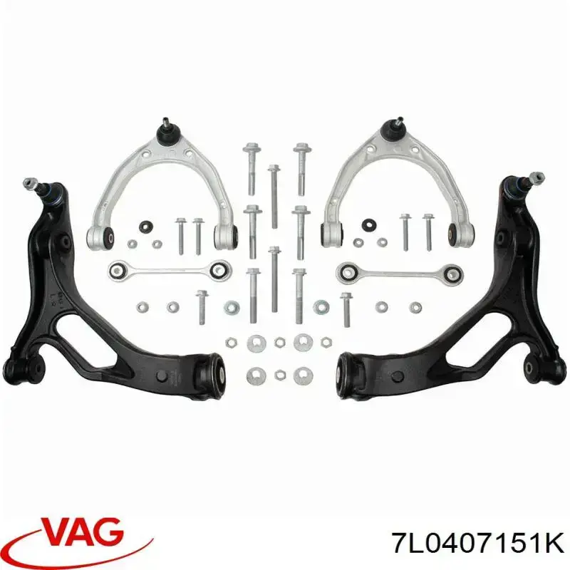 Brazo inferior izquierdo de la suspensión delantera 7L0407151K VAG