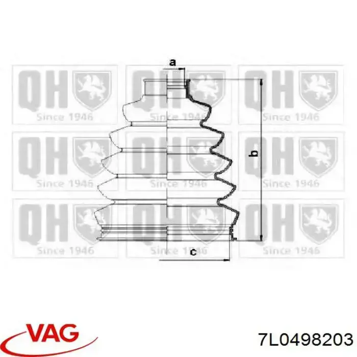 Fuelle de palier delantero exterior 7L0498203 VAG