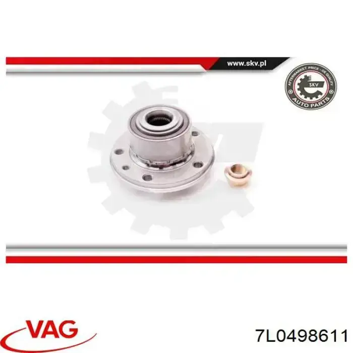 Buje de rueda delantero 7L0498611 VAG