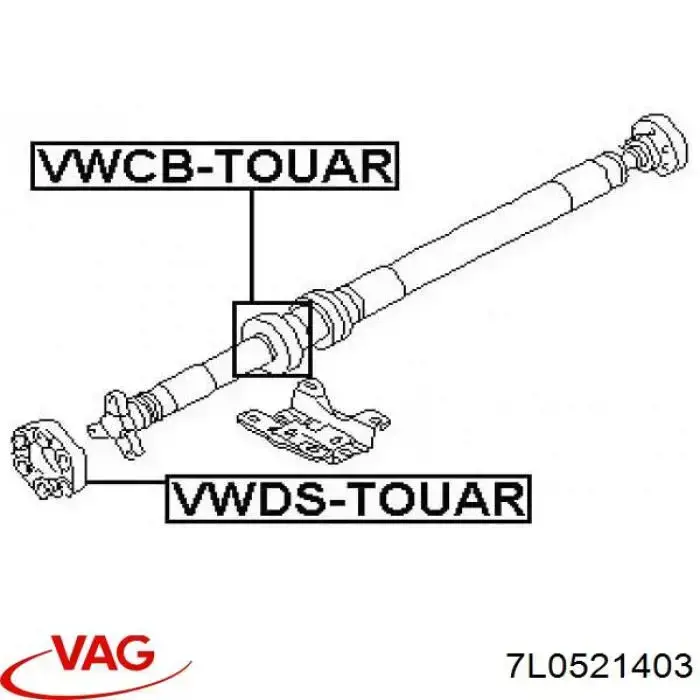 Comprar 7L0521403 VAG Acoplamiento elástico delantero del cardán