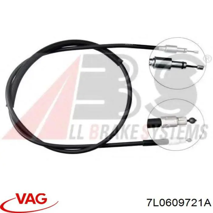 Comprar 7L0609721A VAG Cable de freno de mano trasero derecho/izquierdo