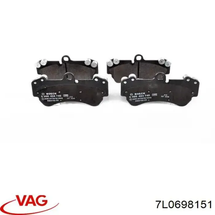 Pastillas freno delanteras VAG 7L0698151 precio, desde 49,54 EUR