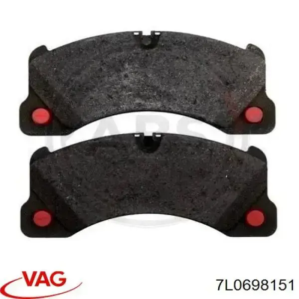 Comprar 7L0698151 VAG Pastillas delanteras de freno