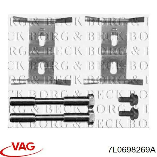 Comprar 7L0698269A VAG Juego de resortes de sujeción de pastillas de freno delanteras