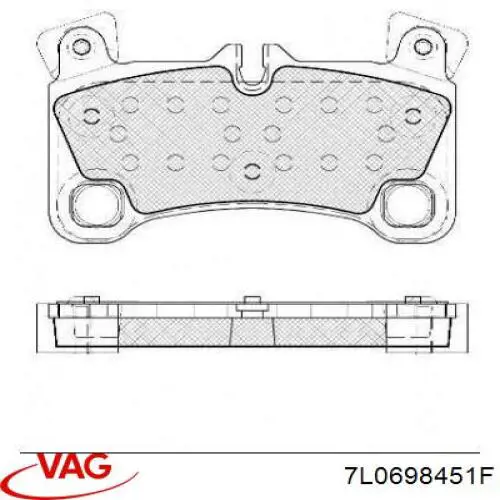 7L0698451F VAG Pastillas freno traseras