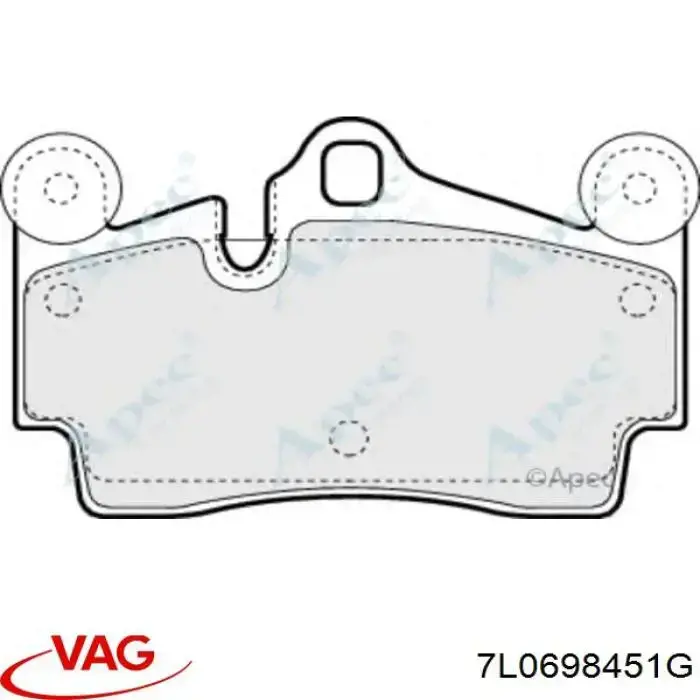 Pastillas traseras de freno VAG 7L0698451G precio, desde 32,65 EUR