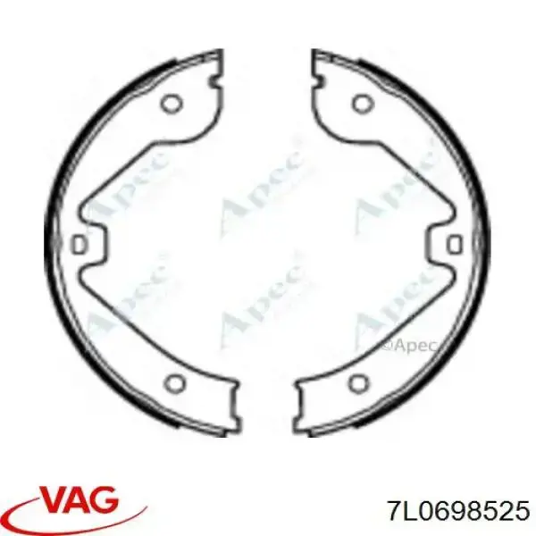 Pastillas de freno de mano VAG 7L0698525