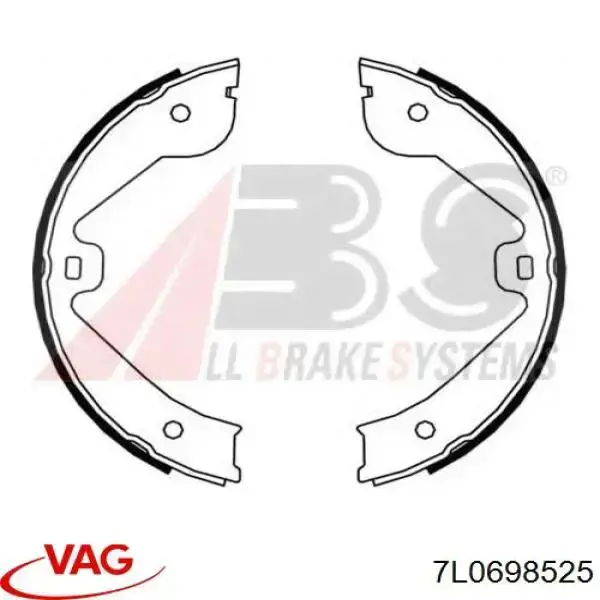 Zapatas de freno de mano 7L0698525 VAG