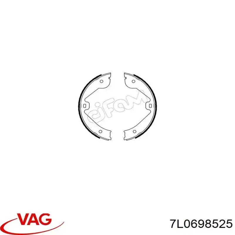 Comprar 7L0698525 VAG Juego de zapatas de frenos, freno de estacionamiento