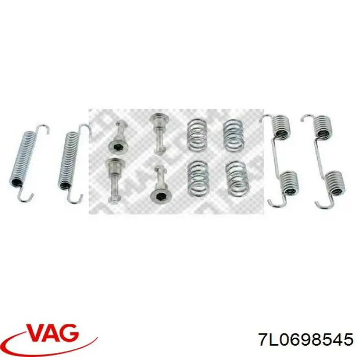 7L0698545 VAG kit de montaje, zapatas de freno traseras