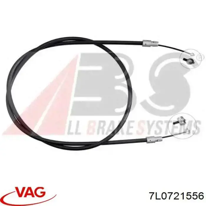7L0721556 VAG cable de freno de mano delantero