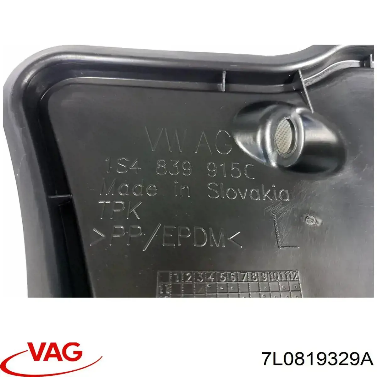 Manguera inferior del radiador 7L0819329A VAG