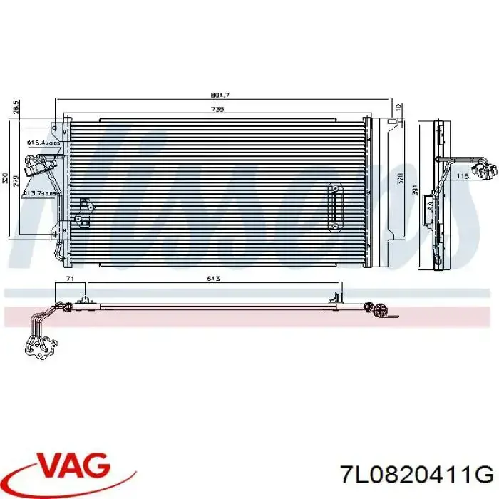 Aire acondicionado capacitor VAG 7L0820411G precio, desde 76,06 EUR