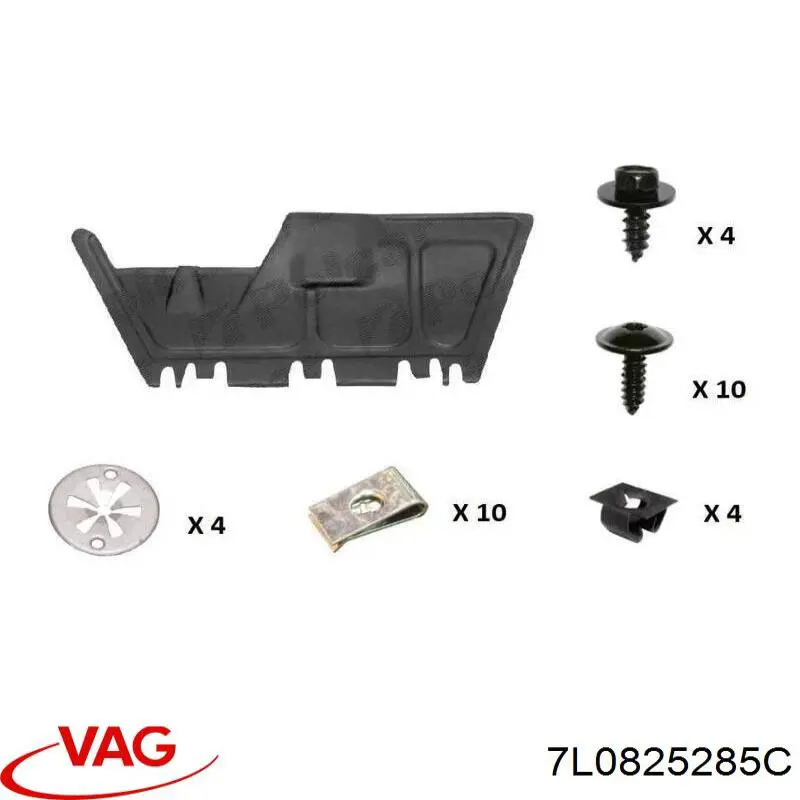 7L0825285C VAG protección motor delantera