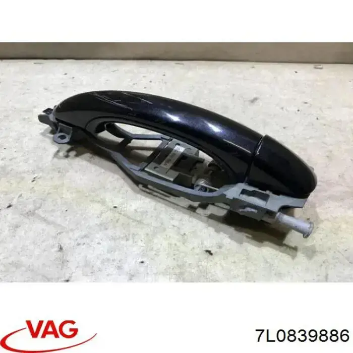 7L0839886 Porsche soporte de manilla exterior de puerta trasera derecha