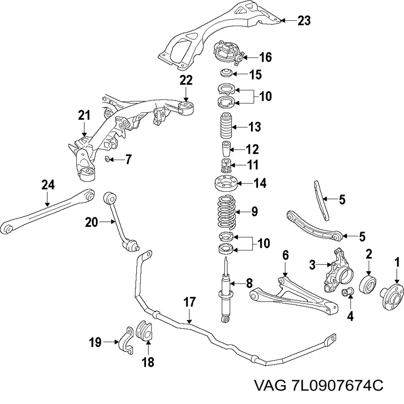 Sensor de aceleración lateral (ESP) VAG 7L0907674A precio, desde 63,89 EUR
