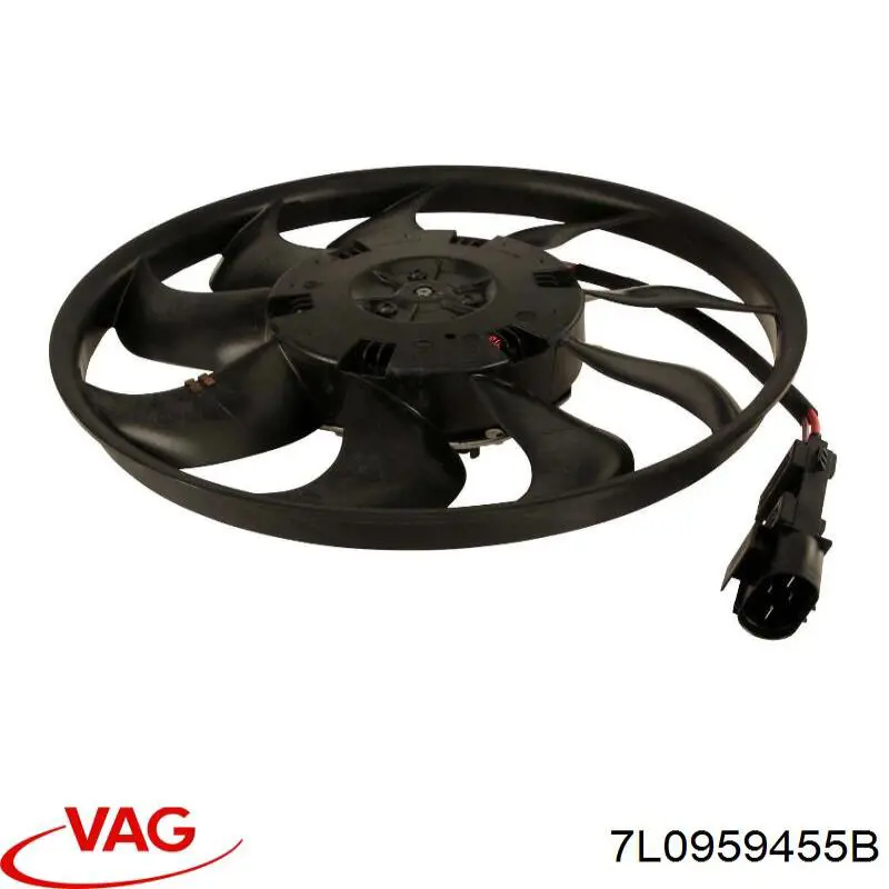 7L0959455B VAG ventilador (rodete +motor refrigeración del motor con electromotor derecho)