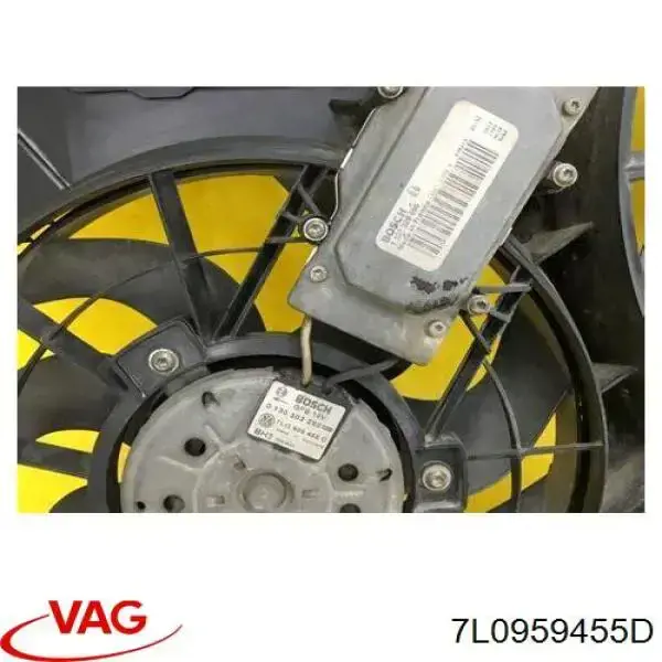 7L0959455D VAG ventilador (rodete +motor refrigeración del motor con electromotor derecho)