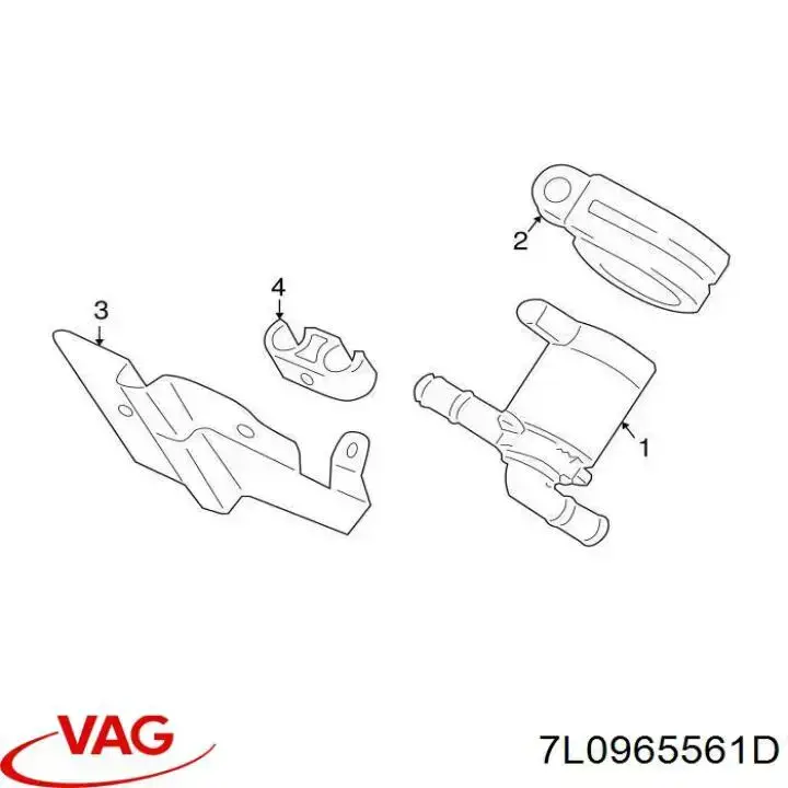 7L0965561D VAG bomba de agua, adicional eléctrico