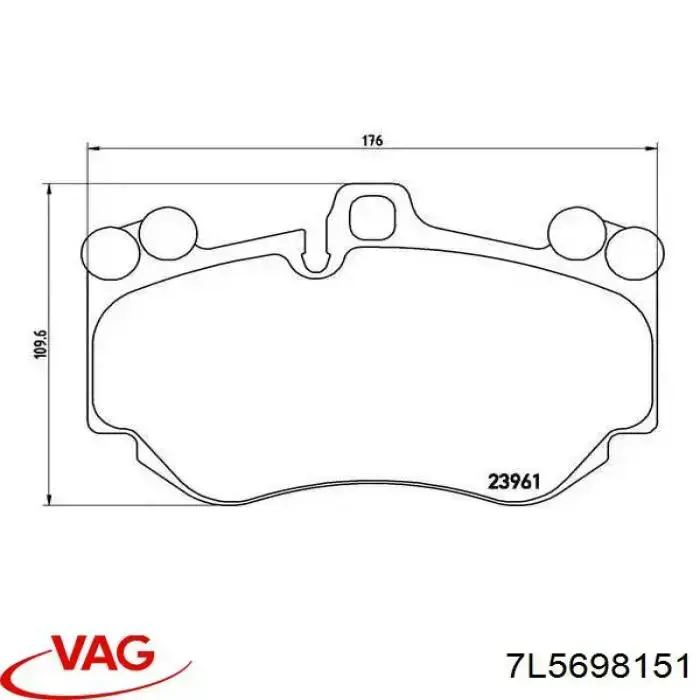 7L5698151 VAG pastillas de freno delanteras