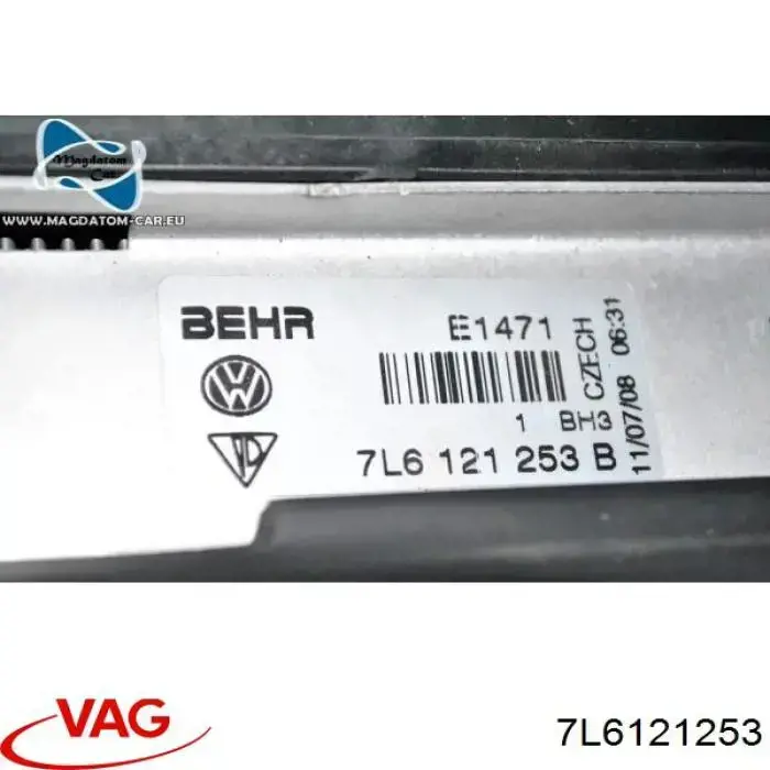 Radiador de água VAG 7L6121253