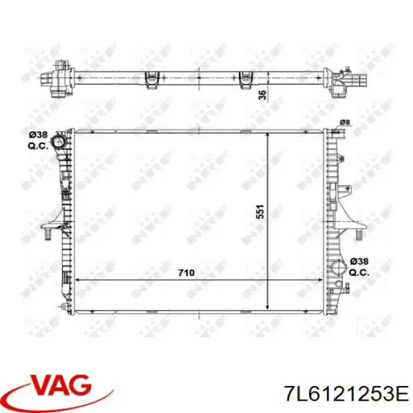 7L6121253E VAG radiador