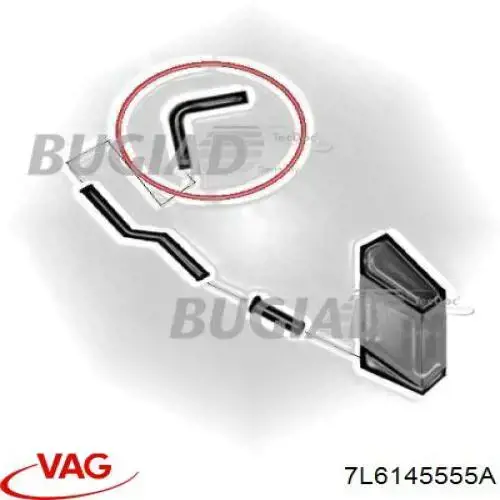 7L6145555A VAG Manguera del intercooler