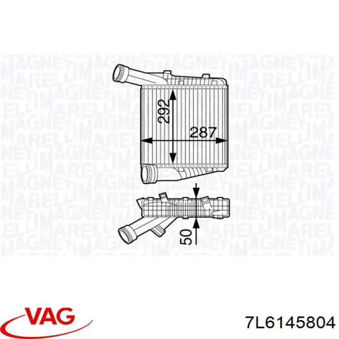 Radiador de aire de admisión VAG 7L6145804 precio, desde 123,42 EUR