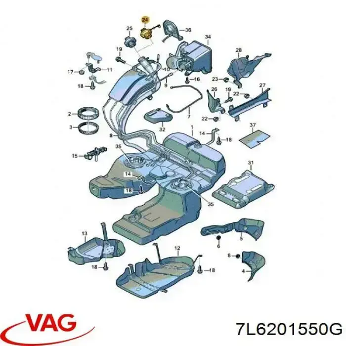 Comprar 7L6201550C VAG Tapon de gasolina