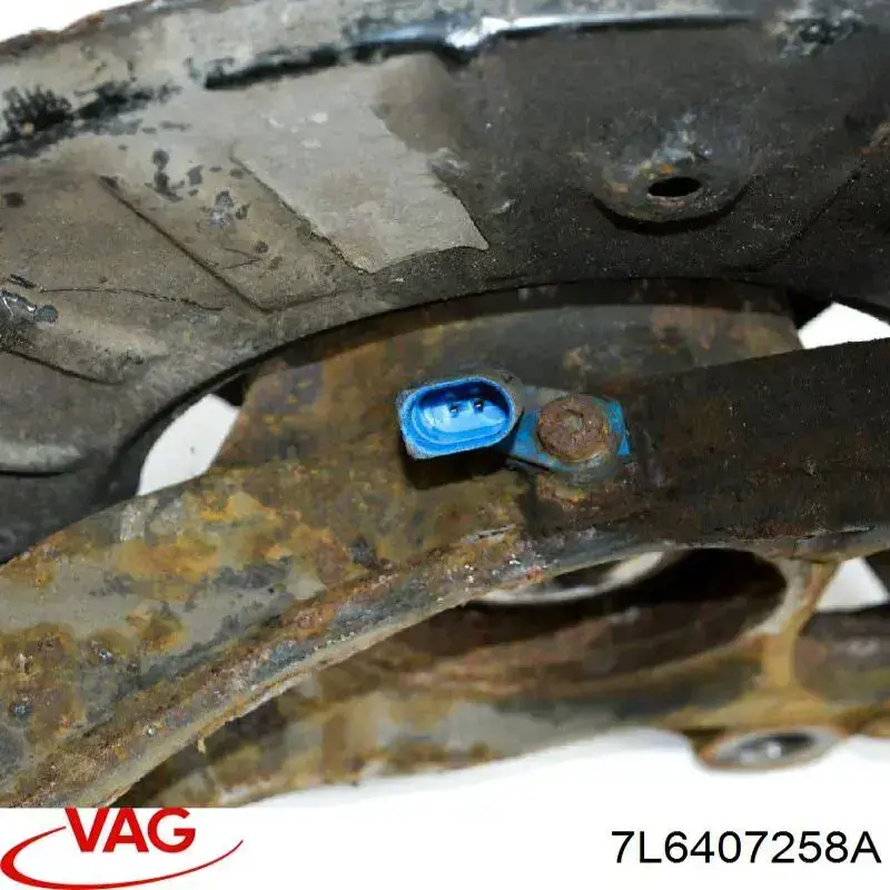 Muñón del eje, soporte de rueda, delantero derecho VAG 7L6407258A