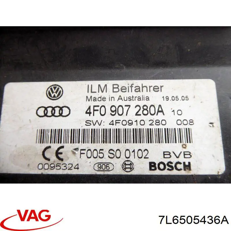 Mangueta trasera derecha 7L6505436B VAG